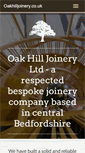 Mobile Screenshot of oakhilljoinery.co.uk